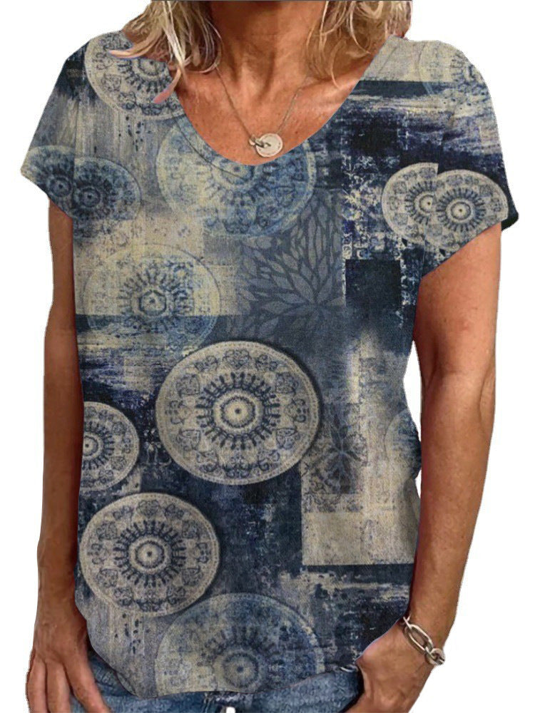 Damen Lockere Bluse mit buntem Paisleymuster Echo Archiv