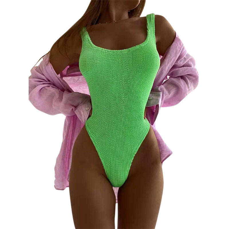 Damen Einteiler Badeanzug mit strukturiertem Mesh-Material Echo Archiv