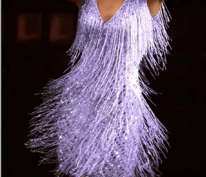 Echoarchiv | Rüschenquast V-Ausschnitt Ärmelloses Minikleid