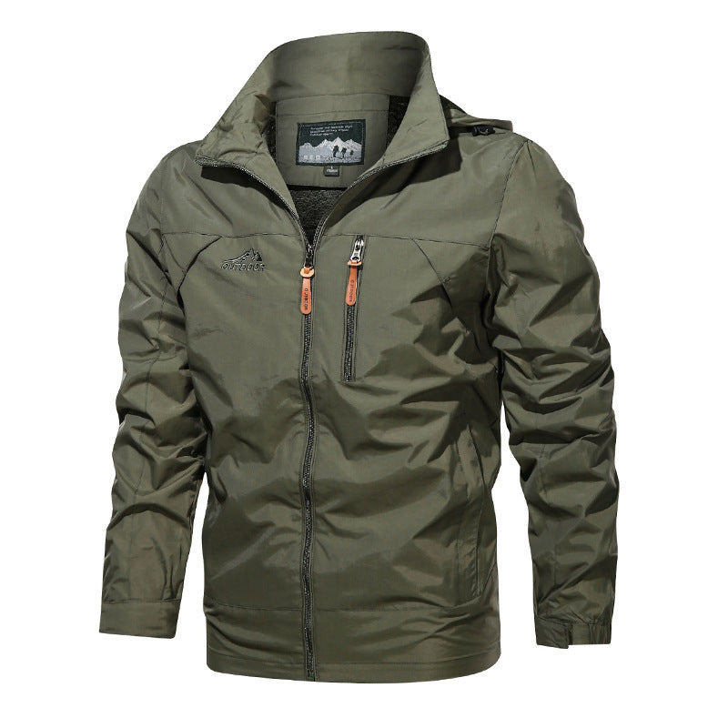 Herren nan leichte Outdoorjacke Windbreaker mit wasserabweisender Beschichtung und atmungsaktivem Meshfutter Echo Archiv