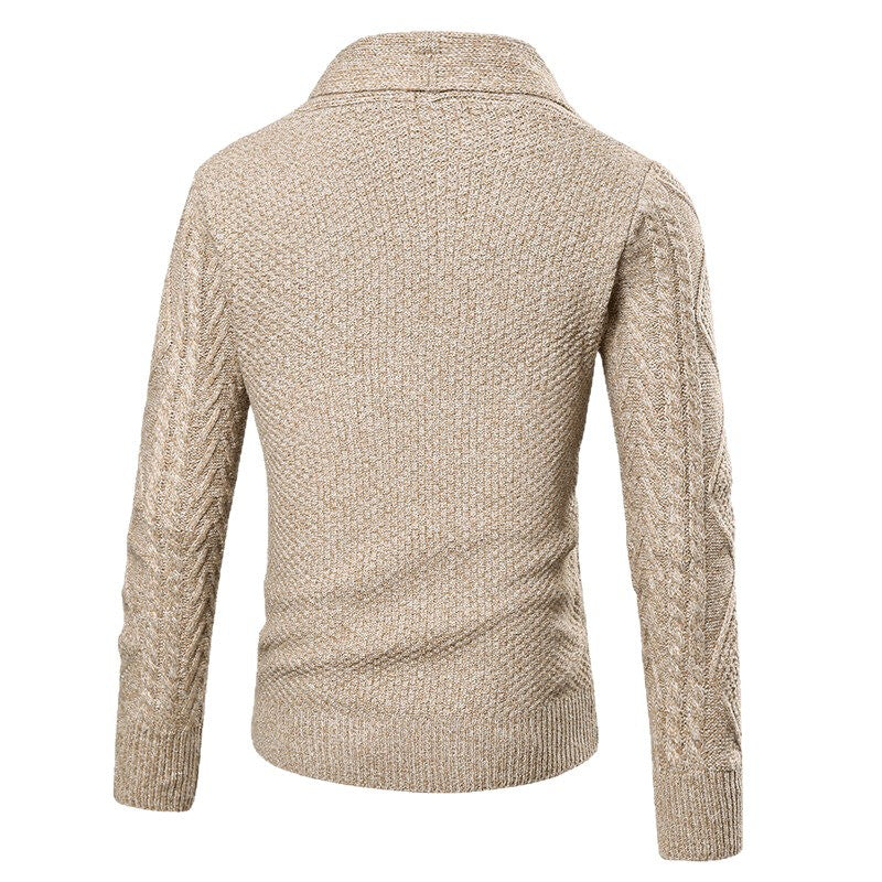 Herren Strickjacke mit elegantem Kabelmuster und Knopfleiste Echoarchiv