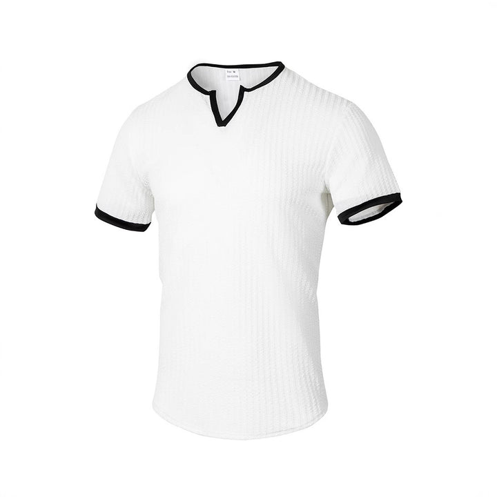 Herren Kurzarmshirt mit strukturiertem Design Echoarchiv