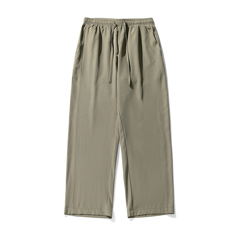 Unisex Locker geschnittene Palazzo‑Freizeithose aus leichtem Twill mit elastischem Bund und Kordelzug Echo Archiv