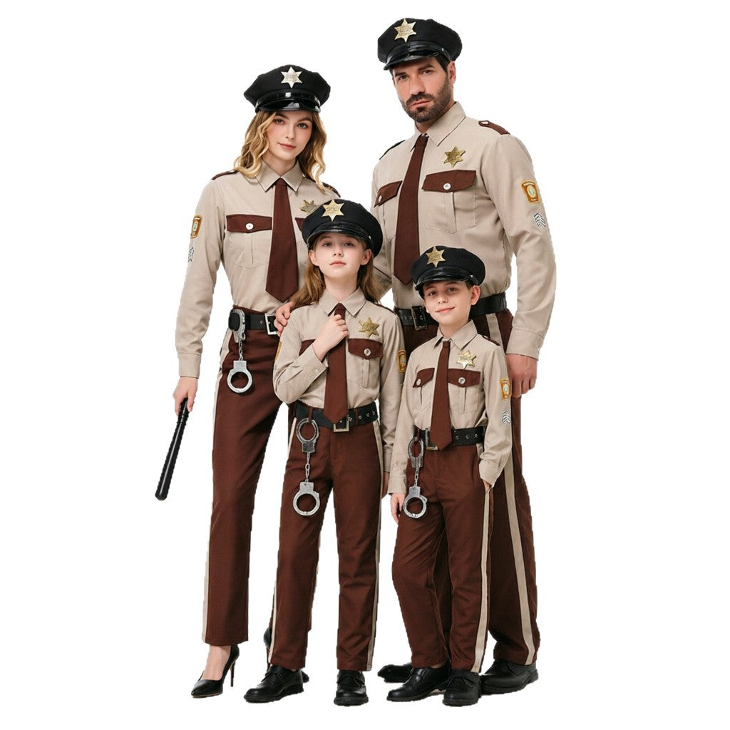 Herren Polizei Kostüm mit dekorativem Uniform und Zubehör Echo Archiv