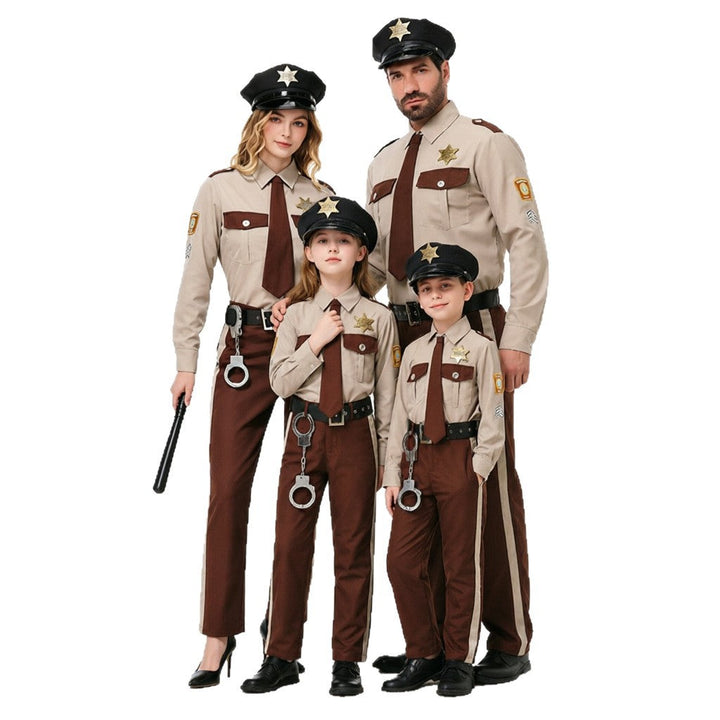 Herren Polizei Kostüm mit dekorativem Uniform und Zubehör Echo Archiv