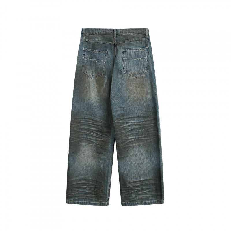 Damen Weite Vintage-Jeans mit hohem Bund und weitem Bein Echo Archiv
