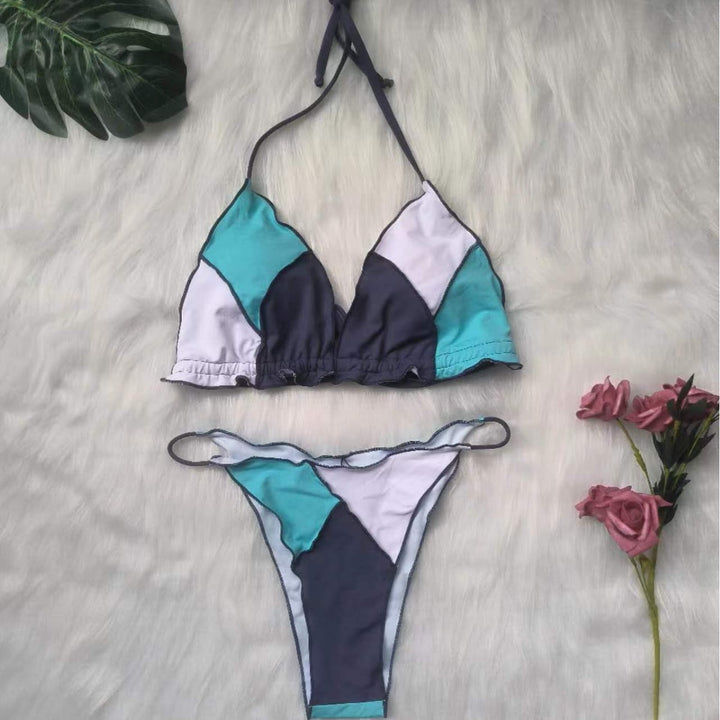 Damen Triangel-Bikini-Set mit geometrischem Design Echo Archiv
