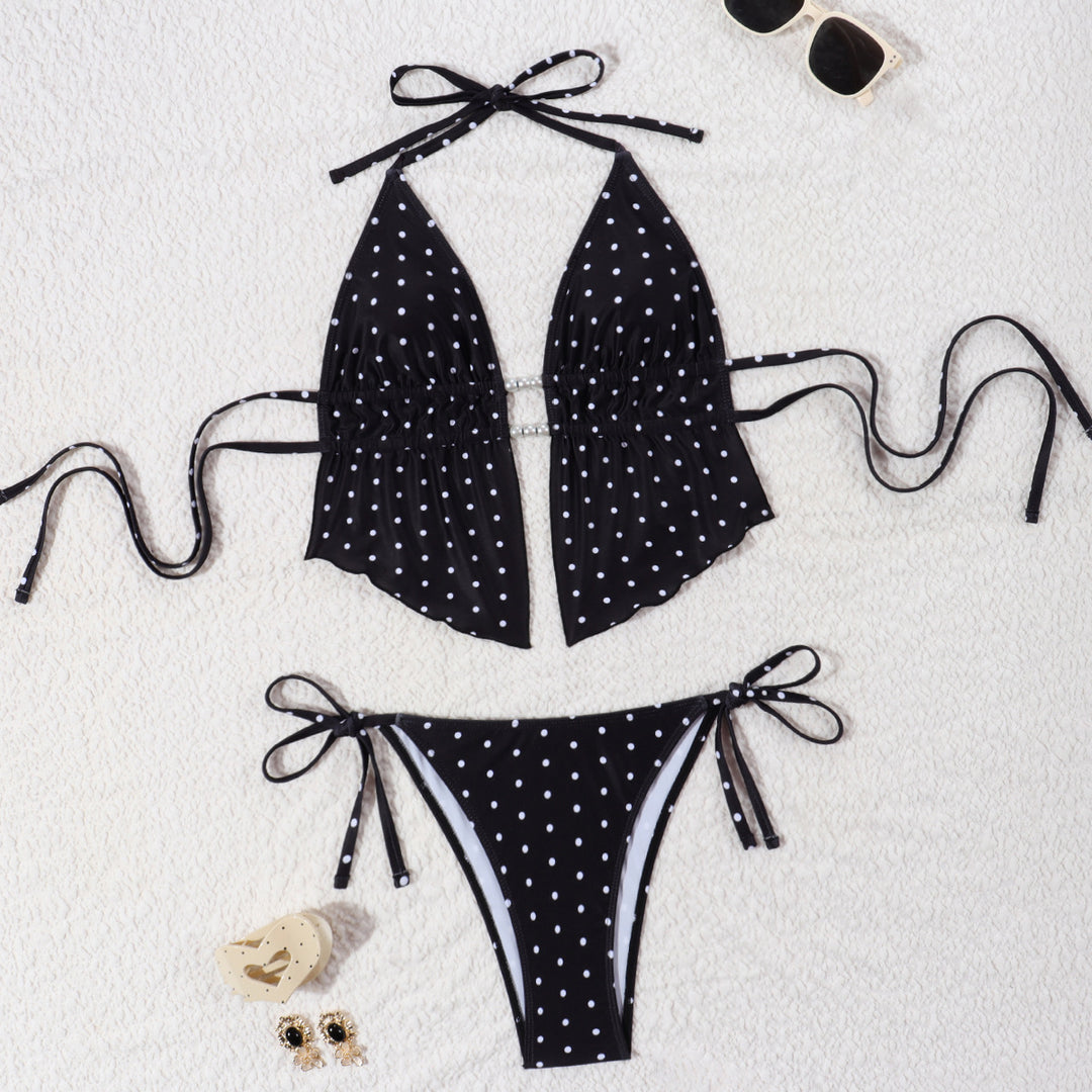 Damen Bikini-Set mit verspieltem Polka-Dot-Muster und verstellbaren Trägern Echo Archiv