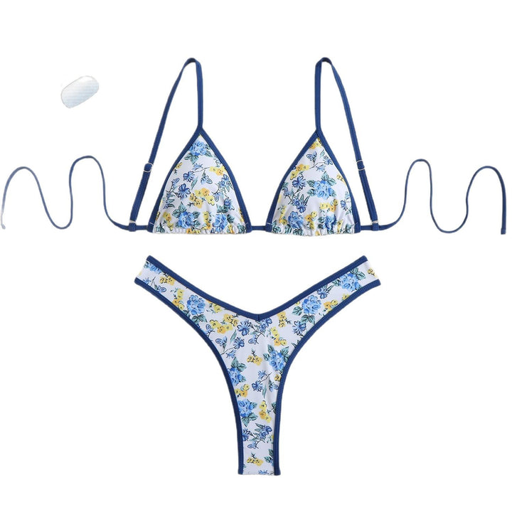 Damen Triangel-Bikini mit floralem Design und verstellbaren Trägern Echo Archiv