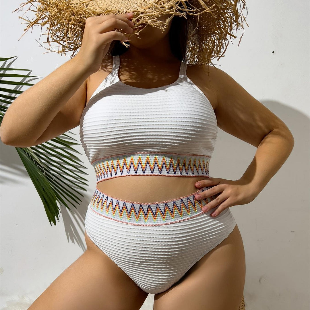Damen Sportliches Bikini-Set mit dekorativem Bund Echo Archiv