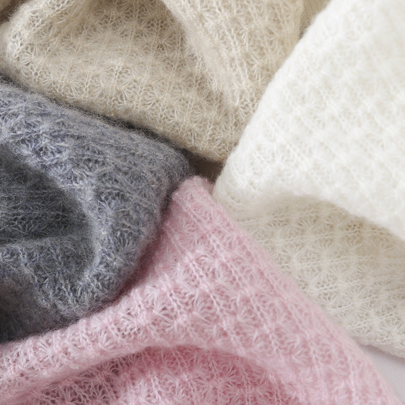Damen Kurzärmeliges Feinstrickshirt mit Ajourstruktur und geripptem Saum Echo Archiv