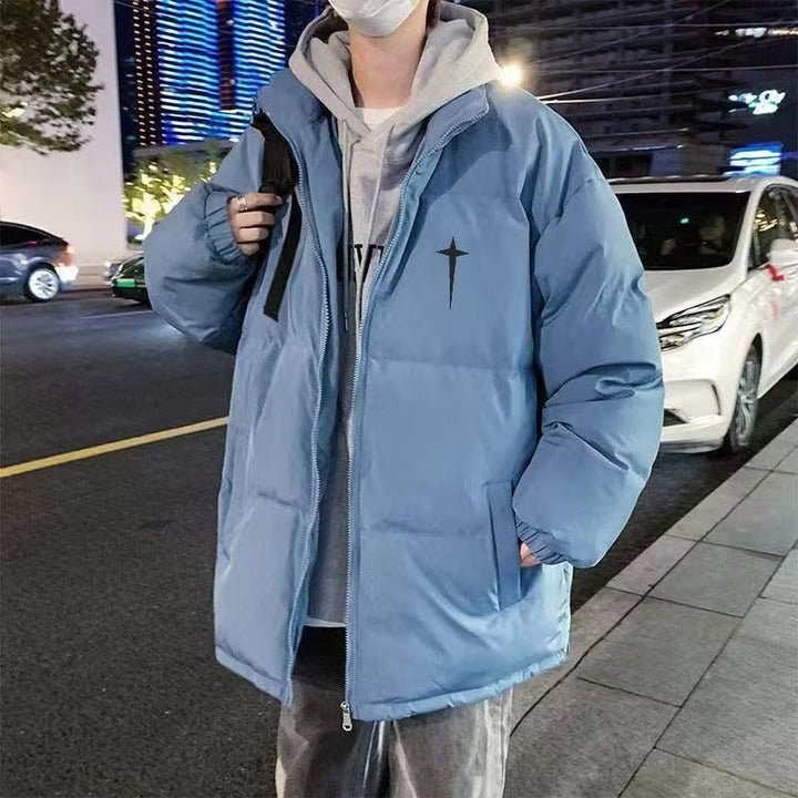 Herren gesteppte Winterjacke aus hochwertigem, wärmeisolierendem Material mit hohem Kragen und praktischen Taschen Echoarchiv