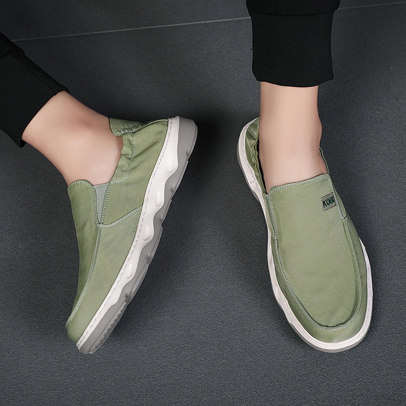 Herren elastischer Nubukoptik-Slipper mit gepolstertem Fersenrand und stoßdämpfender Wellenlaufsohle Echo Archiv
