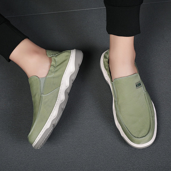 Herren elastischer Nubukoptik-Slipper mit gepolstertem Fersenrand und stoßdämpfender Wellenlaufsohle Echo Archiv