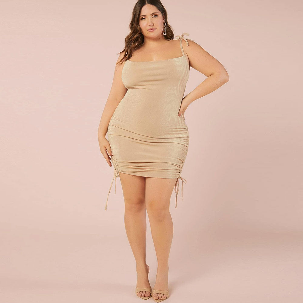 Damen Mini-Bodycon-Kleid mit raffiniertem Rüschendetail Echo Archiv