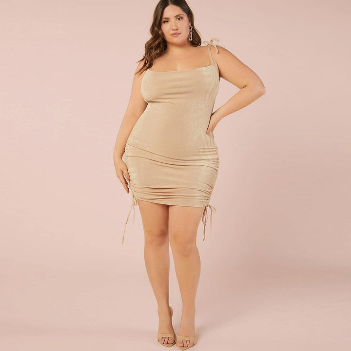 Damen Mini-Bodycon-Kleid mit raffiniertem Rüschendetail Echo Archiv