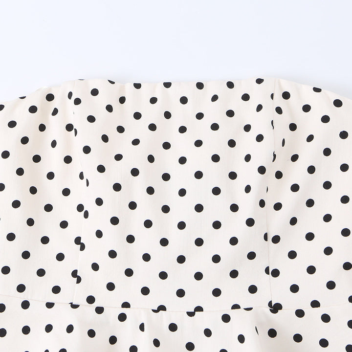 Damen Peplum-Oberteil mit strukturiertem Polka-Dot-Muster Echo Archiv