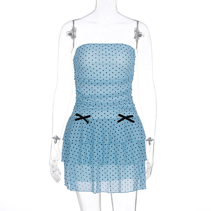 Damen Verspieltes Minikleid mit Rüschen und offenen Trägern Echo Archiv