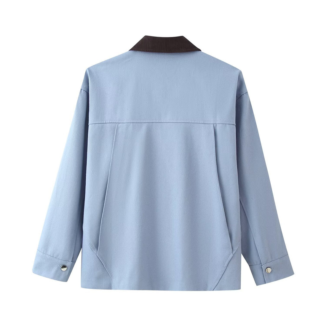 Damen Oversized Utility-Übergangsjacke im Shacket-Stil mit Cordkragen Echoarchiv