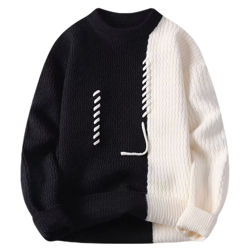 Herren Modischer Pullover mit Struktur Echo Archiv