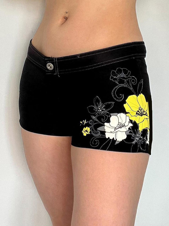 Damen Lustige Blumen-Shorts Echo Archiv