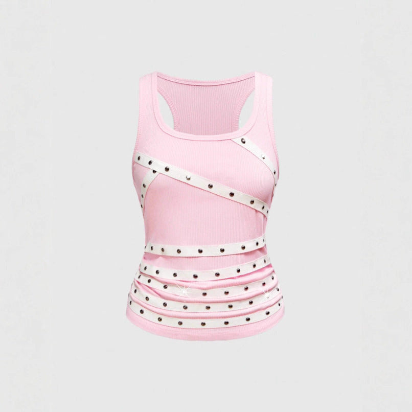 Damen Sportliches Top mit stylischen Nieten-Details Echo Archiv