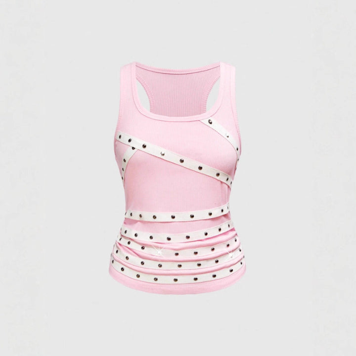 Damen Sportliches Top mit stylischen Nieten-Details Echo Archiv