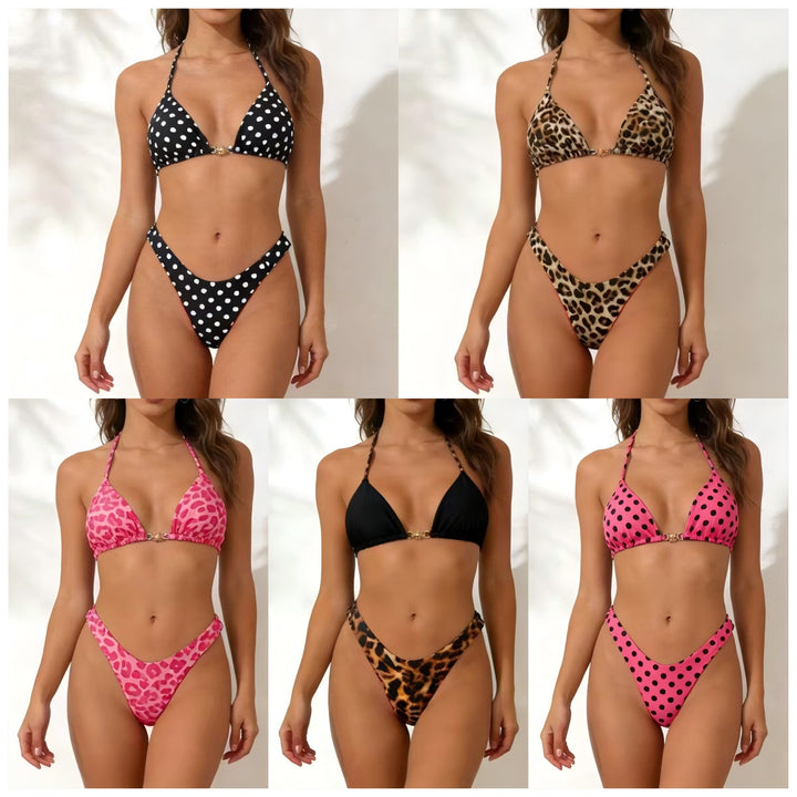 Damen Modischer Triangel-Bikini mit verspieltem Schmuckelement Echo Archiv