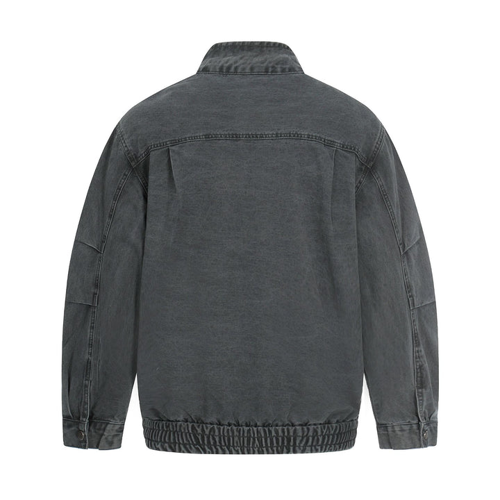 Herren Kurz geschnittener Field‑Bomber im Vintage‑Canvas mit Stehkragen und großen Pattentaschen Echoarchiv