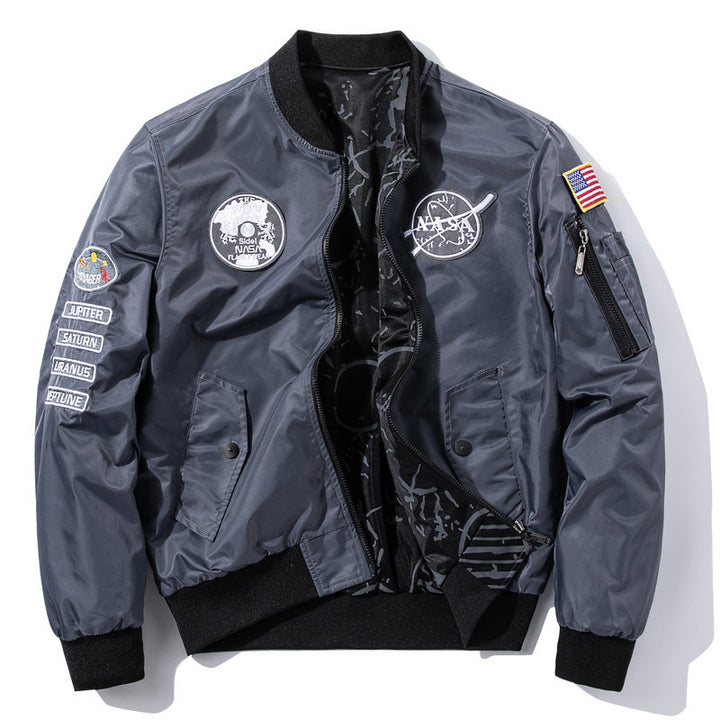 Herren Modische Bomberjacke im Raumfahrt-Style Echo Archiv