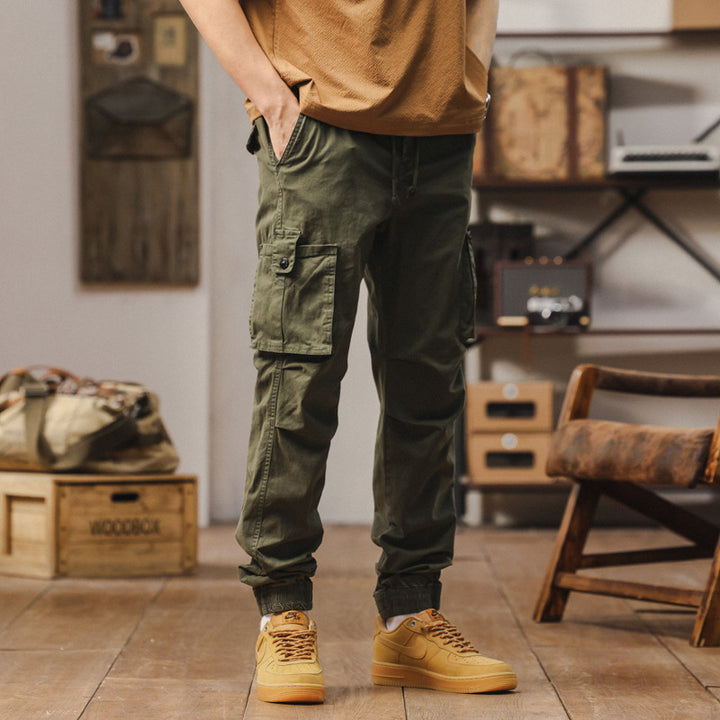 Herren robuste Cargo-Hose mit elastischem Bund und praktischen Taschen Echoarchiv