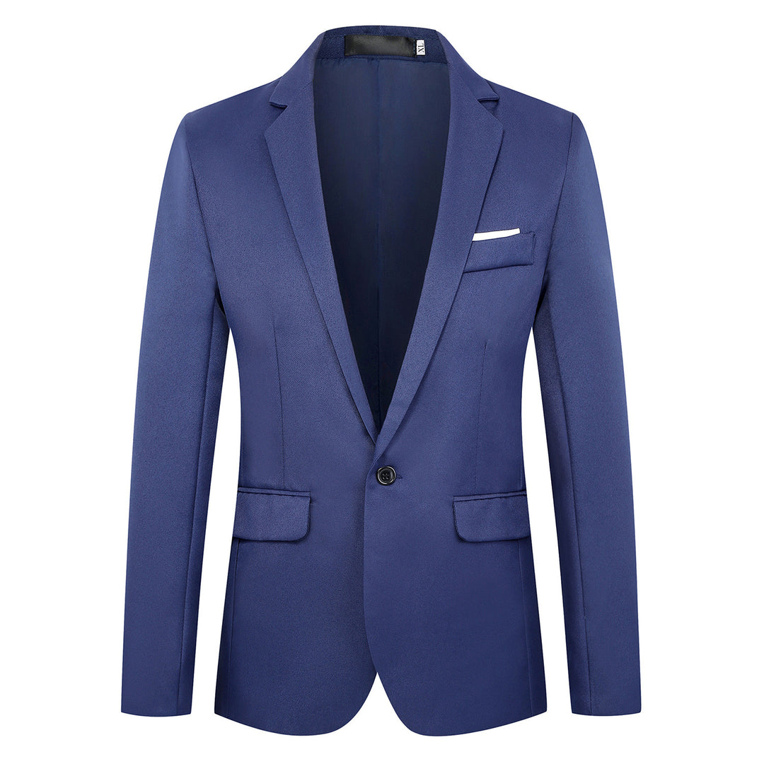 Herren nan tailliertes Satin-Sakko mit schmaler Silhouette, Notch-Revers und dekorativer Brustpaspel Echo Archiv