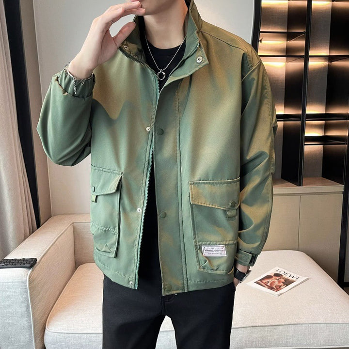 Unisex modische Utility-Jacke mit hohem Kragen Echoarchiv
