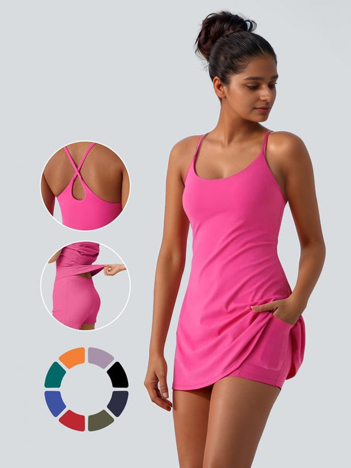 Damen Sportliches Tankini mit modischem Einsatz und Taschen Echo Archiv