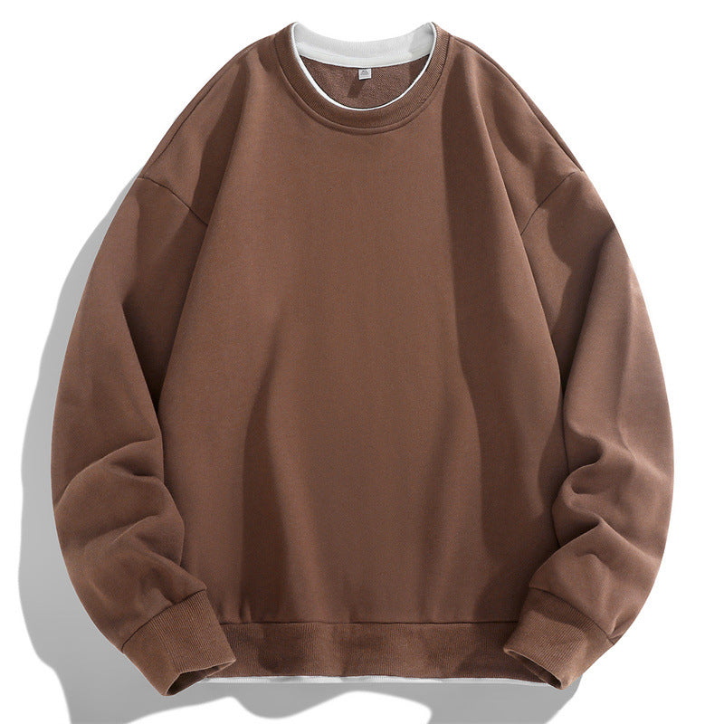 Herren Oversize Sweatshirt mit Lagenlook Rundhals und gerippten Bündchen – Marzano