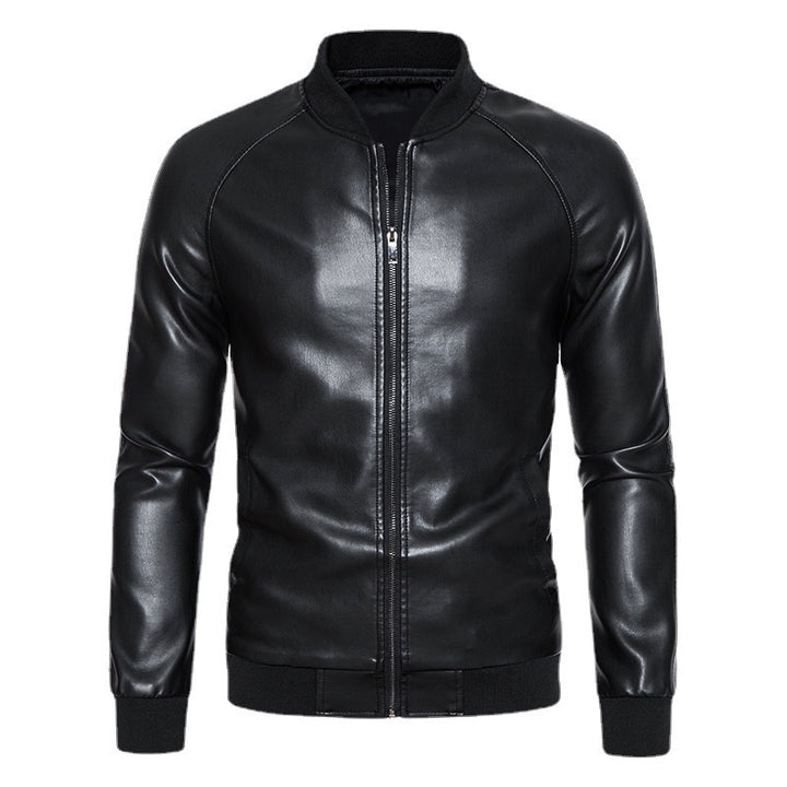 Herren Biker-Bomberjacke aus hochwertigem Kunstleder mit elastischem Bund Echoarchiv