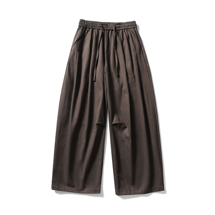 Damen Weite Culotte-Hose mit hohem elastischem Bund und Kordelzug Echoarchiv