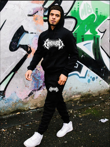 Herren Kapuzenpullover und Jogginghose Set mit auffälligem Grafikdesign Echoarchiv
