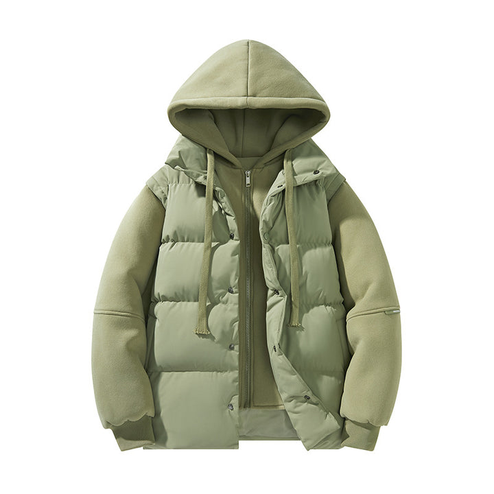 Herren Hybrid-Steppjacke mit integrierter Kapuzen-Fleeceinnenschicht Echo Archiv