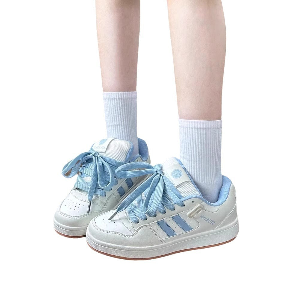 Damen Sportliche Sneakers mit modischen Satinbändern Echo Archiv