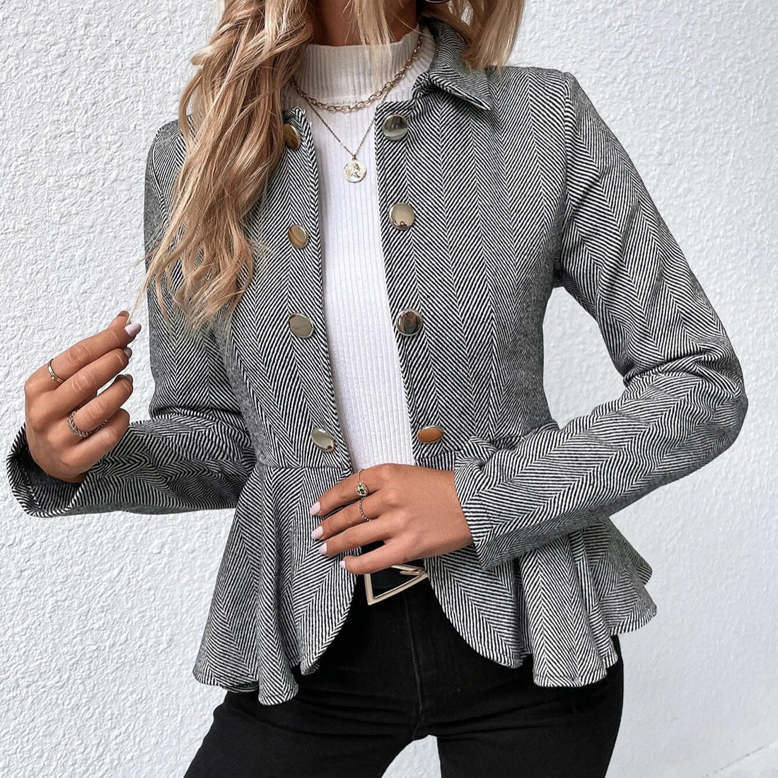 Damen Modische Blazerjacke – Valéne