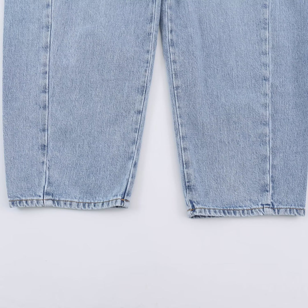 Damen Hochtaillierte weite Jeans mit geradem Bein und Cropped-Länge Echoarchiv