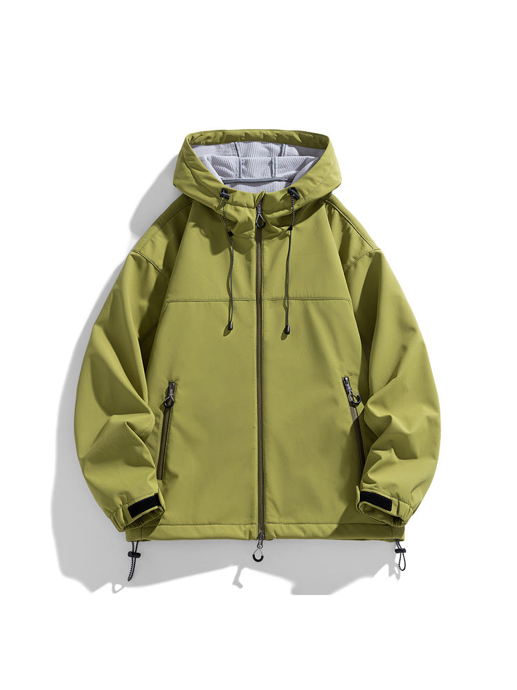 Herren funktionale und winddichte Outdoorjacke mit verstellbarer Kapuze Echoarchiv