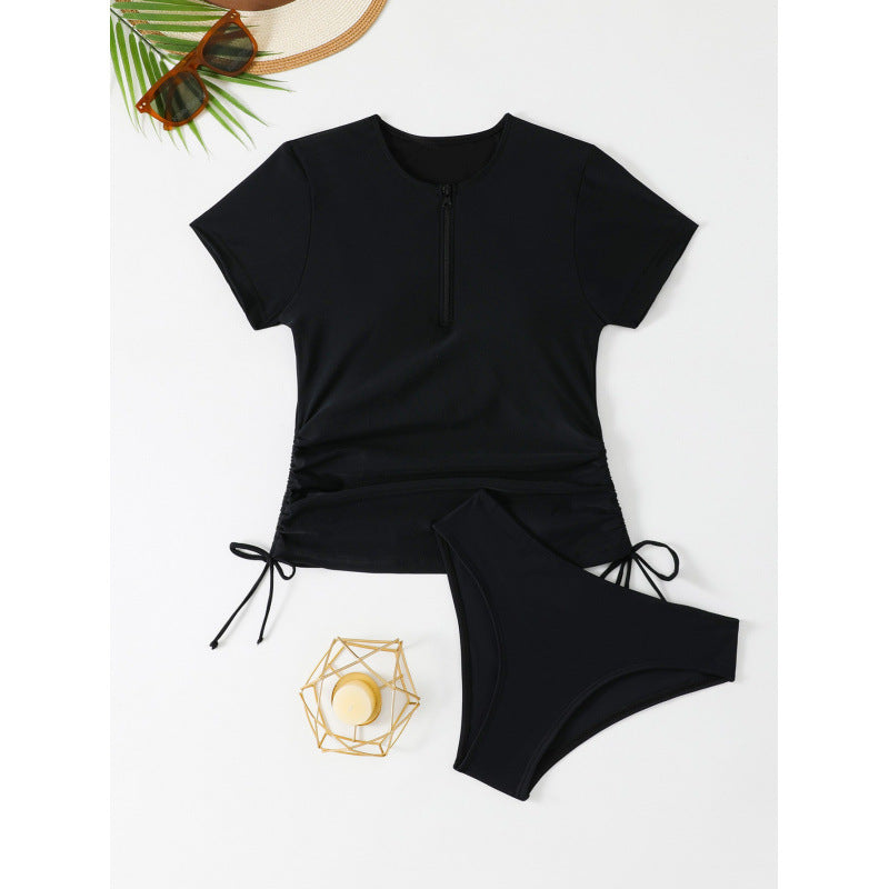 Damen Sportliches Bikini-Set mit kurzem Oberteil und verstellbaren Seiten Echo Archiv
