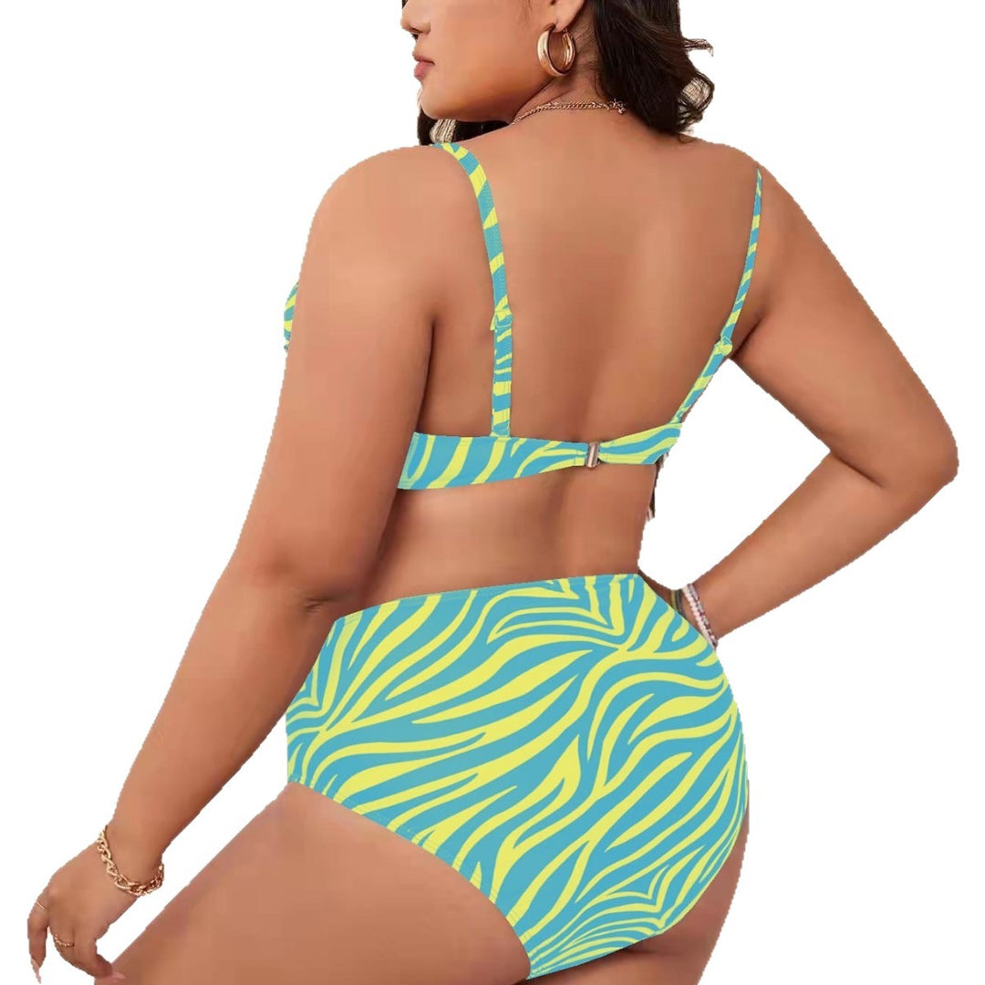 Damen Zwei-teiliges Bikini-Set mit verspieltem Zebradesign Echo Archiv