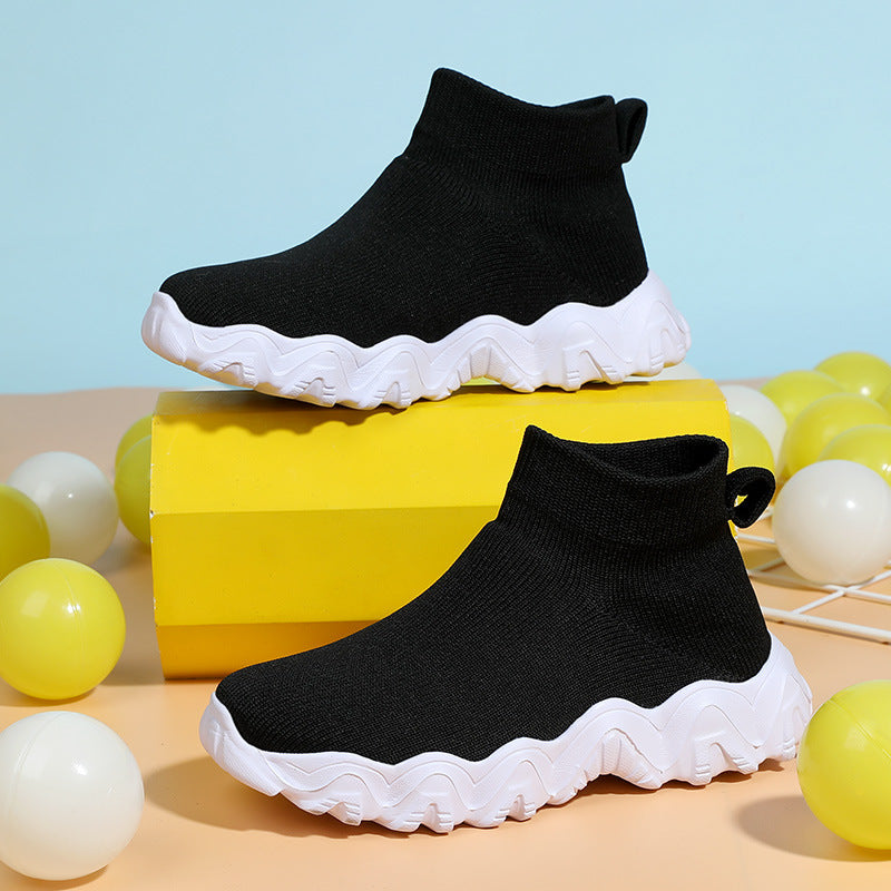 Damen nan elastischer Strick-Sockenschuh mit ergonomischer Wellen-Plateausohle Echo Archiv