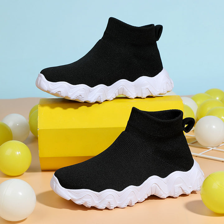 Damen nan elastischer Strick-Sockenschuh mit ergonomischer Wellen-Plateausohle Echo Archiv