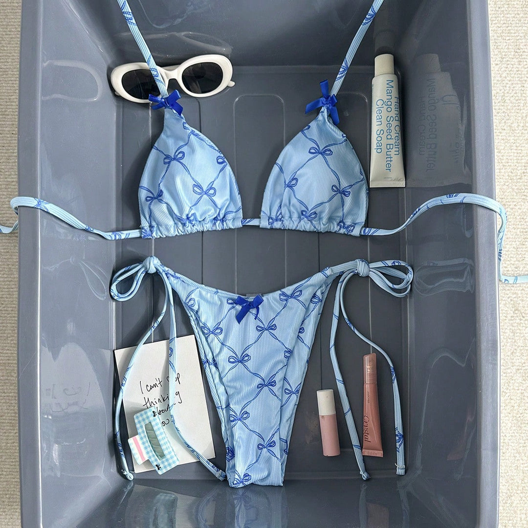 Damen Triangel-Bikini mit zarten Schleifendetails Echo Archiv
