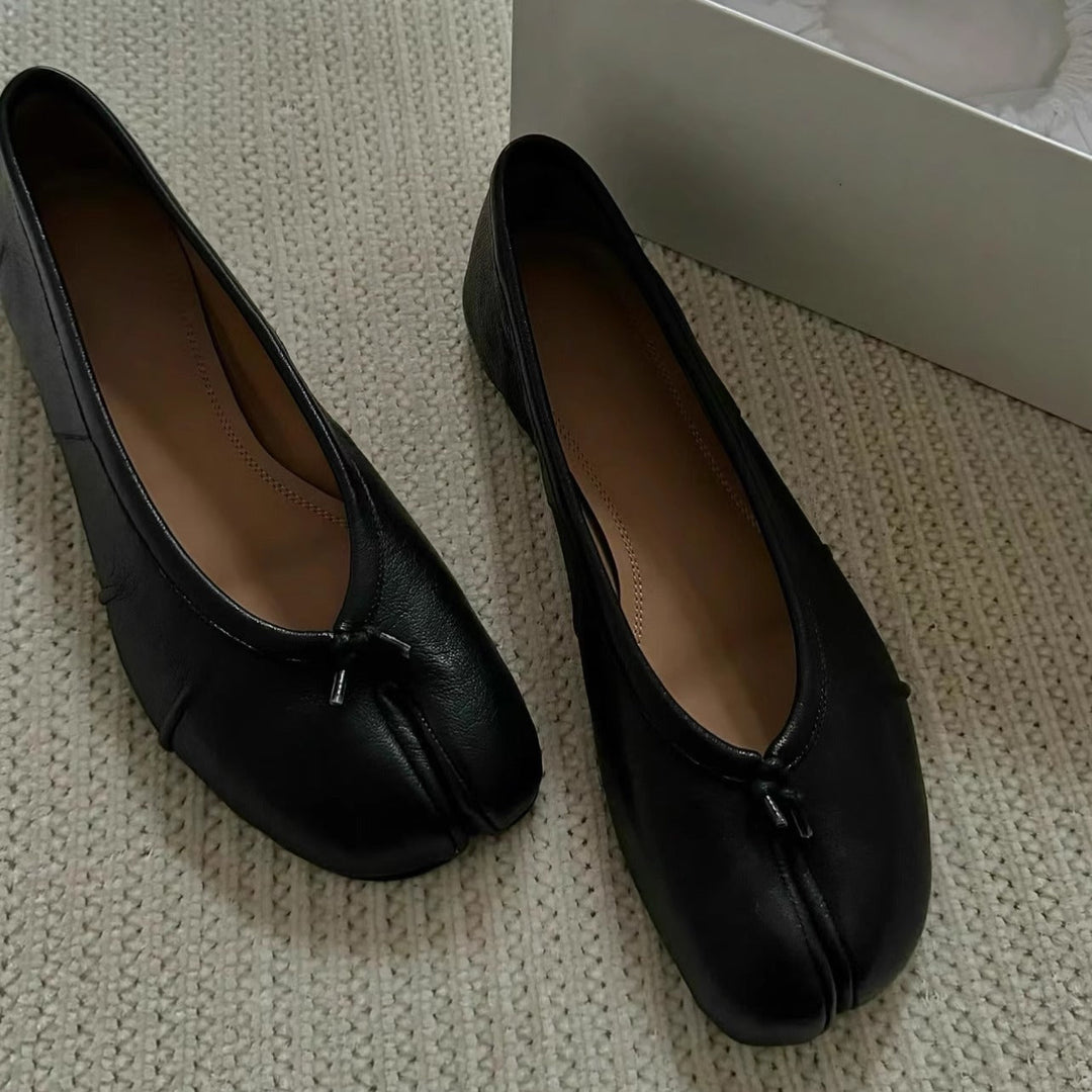 Damen Ballerinas mit raffinierter Zehenpartie und samtiger Lederverarbeitung Echoarchiv