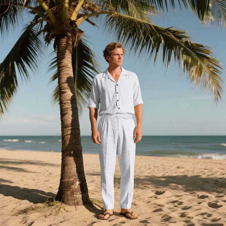 Herren elegante Hemd und Freizeithose Set Echoarchiv